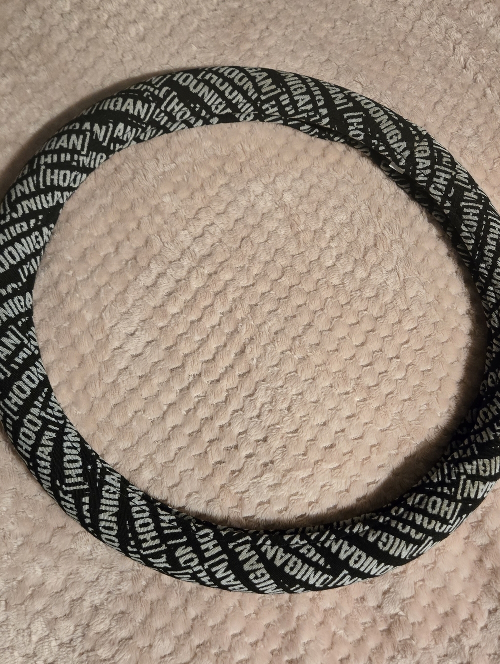 Hoonigan Steering Wheel Cover Black White – Universal Fit